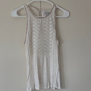 American Eagle Outfitters Cream Lace Top - Small